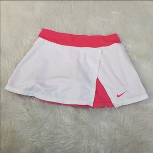 Nike White and Pink Tennis Mini Skirt small